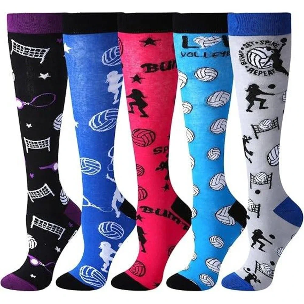 Volleyball Socks Knee‎ High Novelty Socks Set Sport Socks Gift for Women